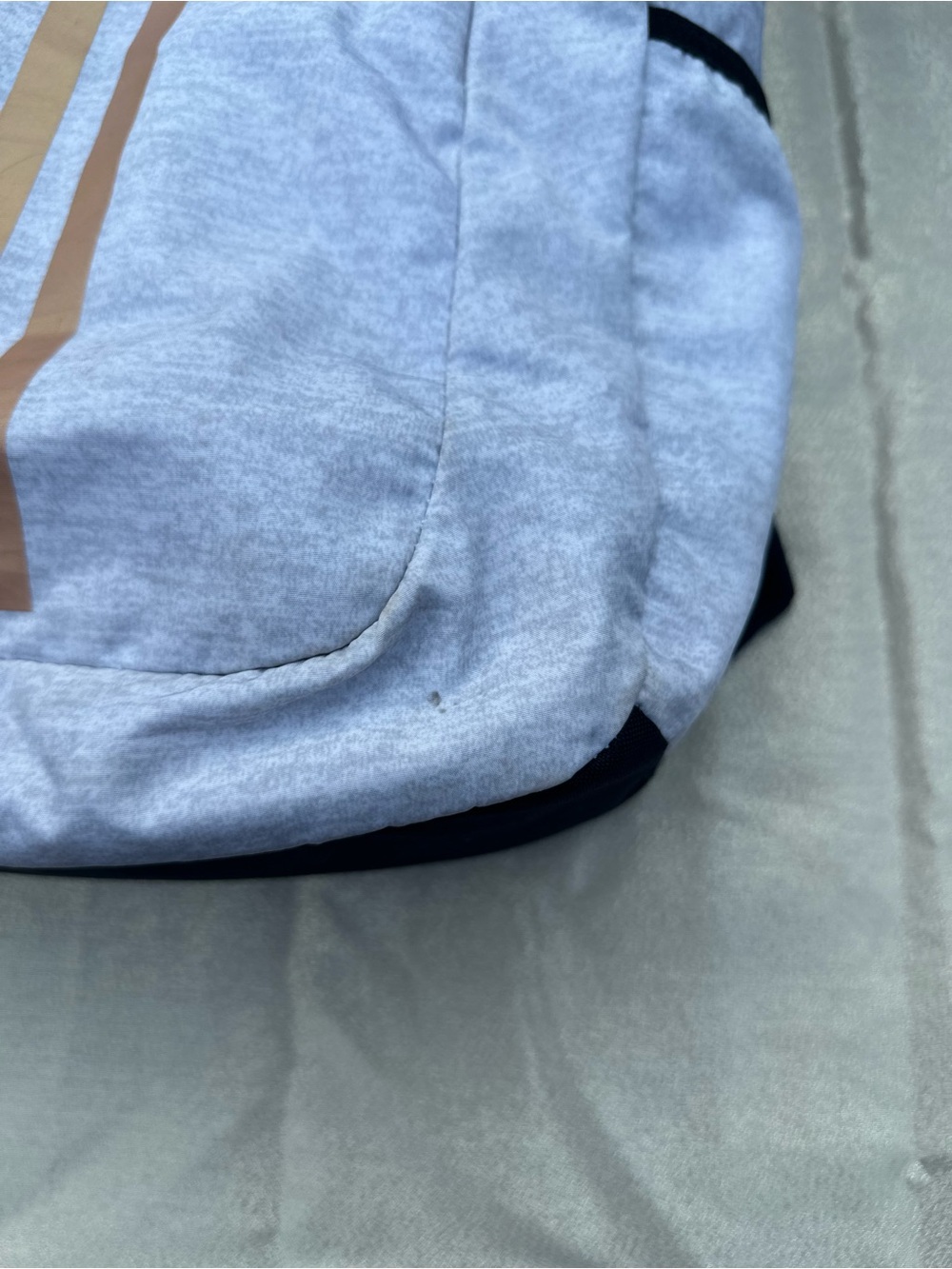 adidas womens Light Gray Backpack with Gold Accents - Picture 6 of 8